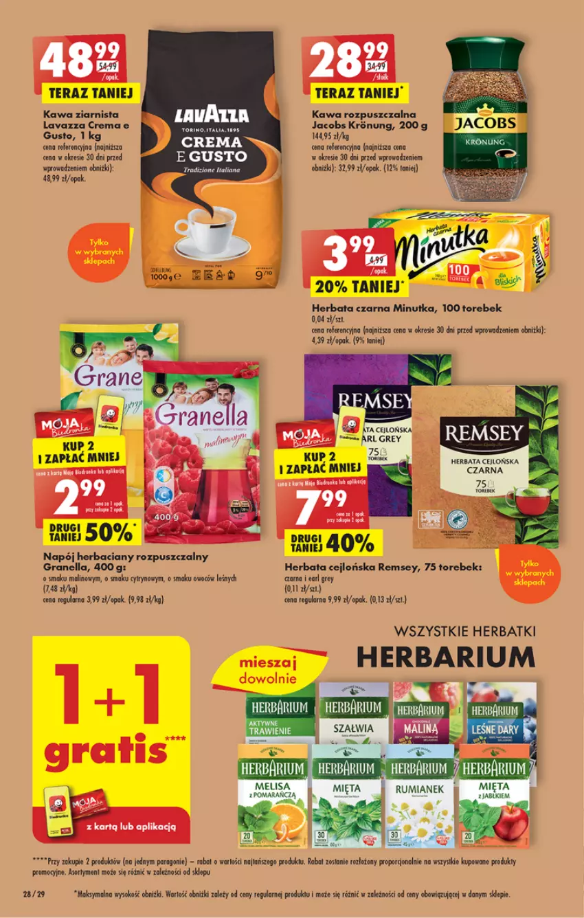 Gazetka promocyjna Biedronka - Gazetka - Biedronka.pl - ważna 30.01 do 04.02.2023 - strona 28 - produkty: Earl Grey, Gra, Herbata, Herbata czarna, Jacobs, Kawa, Kawa rozpuszczalna, Kawa ziarnista, LG, Mięta, Napój, Por, Sok, Tera