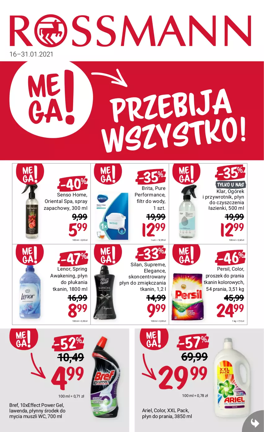 Gazetka promocyjna Rossmann - Mega przebija wszystko - ważna 16.01 do 31.01.2021 - strona 1 - produkty: Bref