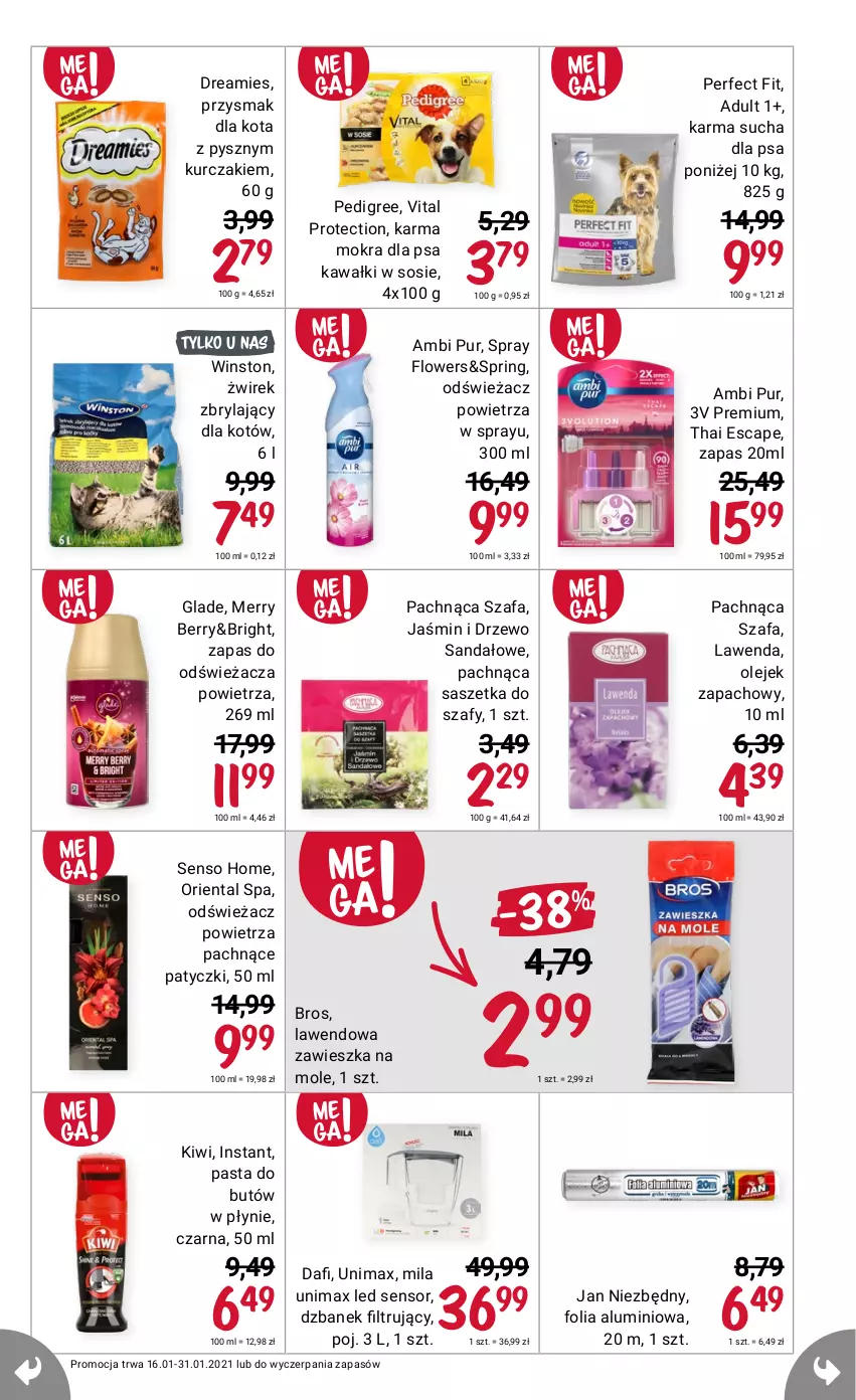 Gazetka promocyjna Rossmann - Mega przebija wszystko - ważna 16.01 do 31.01.2021 - strona 3 - produkty: Ambi Pur, Fa, Folia aluminiowa, Kiwi, Kurczak, Przysmak dla kota, Pur, Szafa, Winston