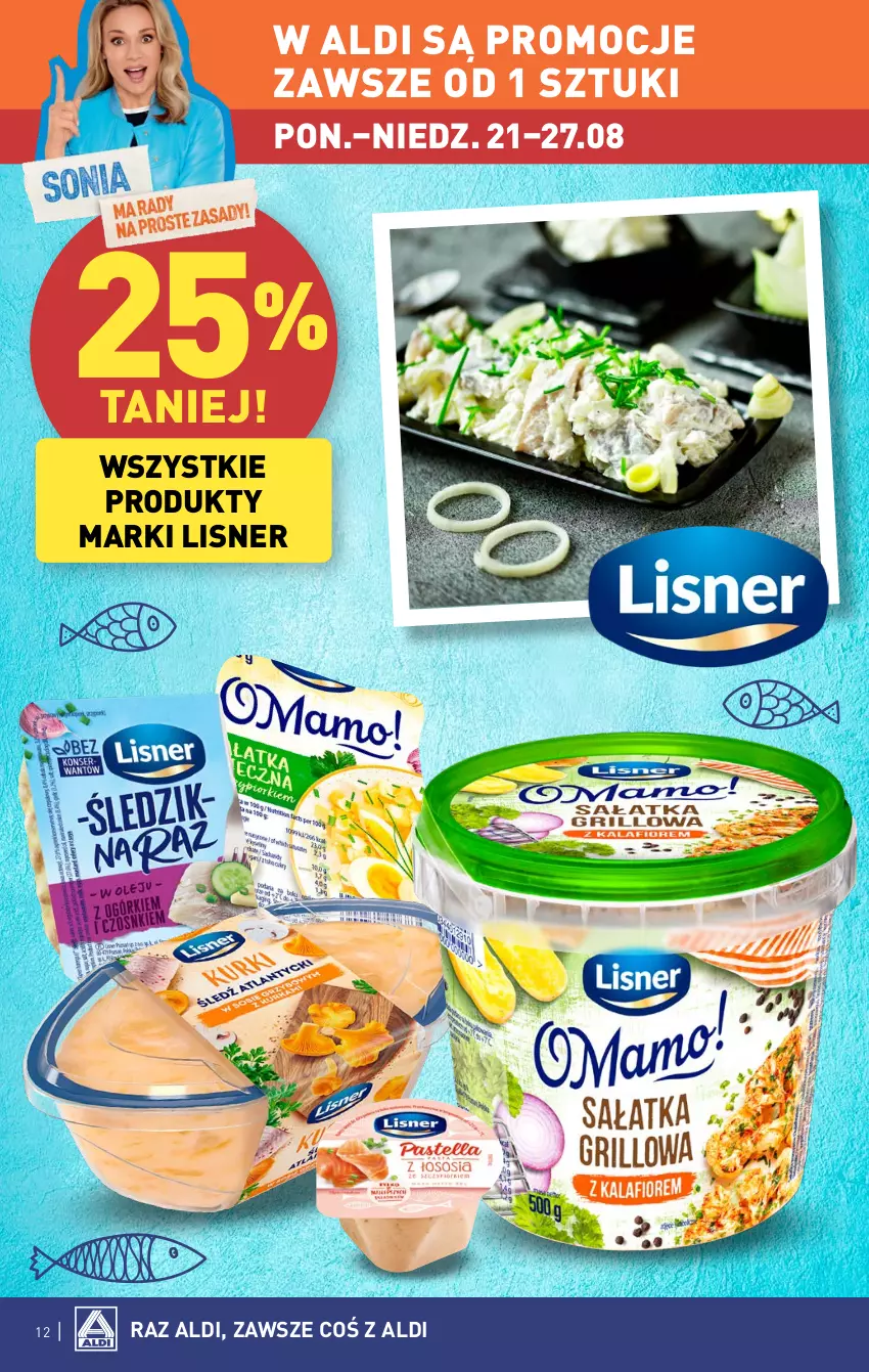 Gazetka promocyjna Aldi - Pełna oferta - ważna 21.08 do 27.08.2023 - strona 12 - produkty: Lisner