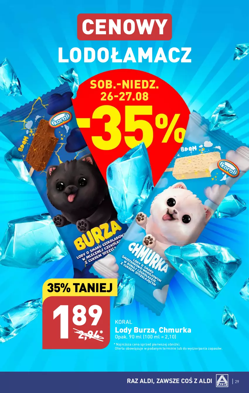 Gazetka promocyjna Aldi - Pełna oferta - ważna 21.08 do 27.08.2023 - strona 29 - produkty: Lody