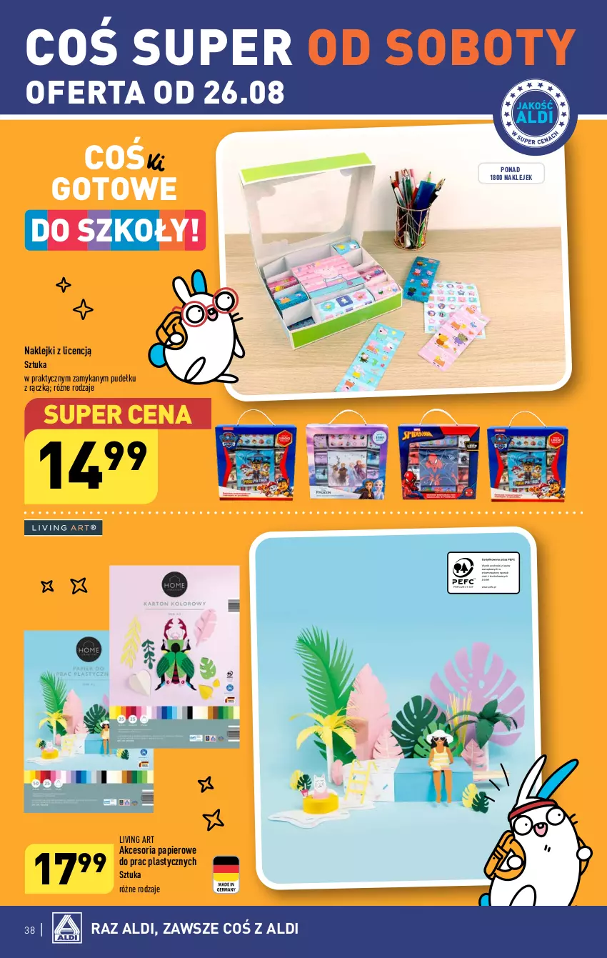 Gazetka promocyjna Aldi - Pełna oferta - ważna 21.08 do 27.08.2023 - strona 38 - produkty: Klej, Papier