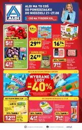 Gazetka promocyjna Aldi - Pełna oferta - Gazetka - ważna od 27.08 do 27.08.2023 - strona 1 - produkty: Kurczak, Pistacje, Mięso mielone z szynki, Mięso mielone, Gra, Hofburger, Papier, Papryka czerwona, Papryka, Balta Mare, Mięsne specjały, Papier toaletowy, Lody, Golden Seafood, Rolki, Burger, Morliny, Gouda, Olej, Kiełbasa, Mięso, Mleko, Fa