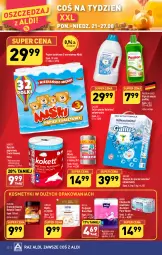 Gazetka promocyjna Aldi - Pełna oferta - Gazetka - ważna od 27.08 do 27.08.2023 - strona 22 - produkty: Krem do twarzy, Mydło w płynie, Pur, Papier, Płyn do mycia podłóg, Eveline, Bell, Worki na śmieci, Proszek do prania, Papier toaletowy, Ręcznik, Rolki, Chusteczki, Worki na śmiec, Podpaski, Dzieci, Bella, Płyn do mycia, Mydło, Luksja, Kindii