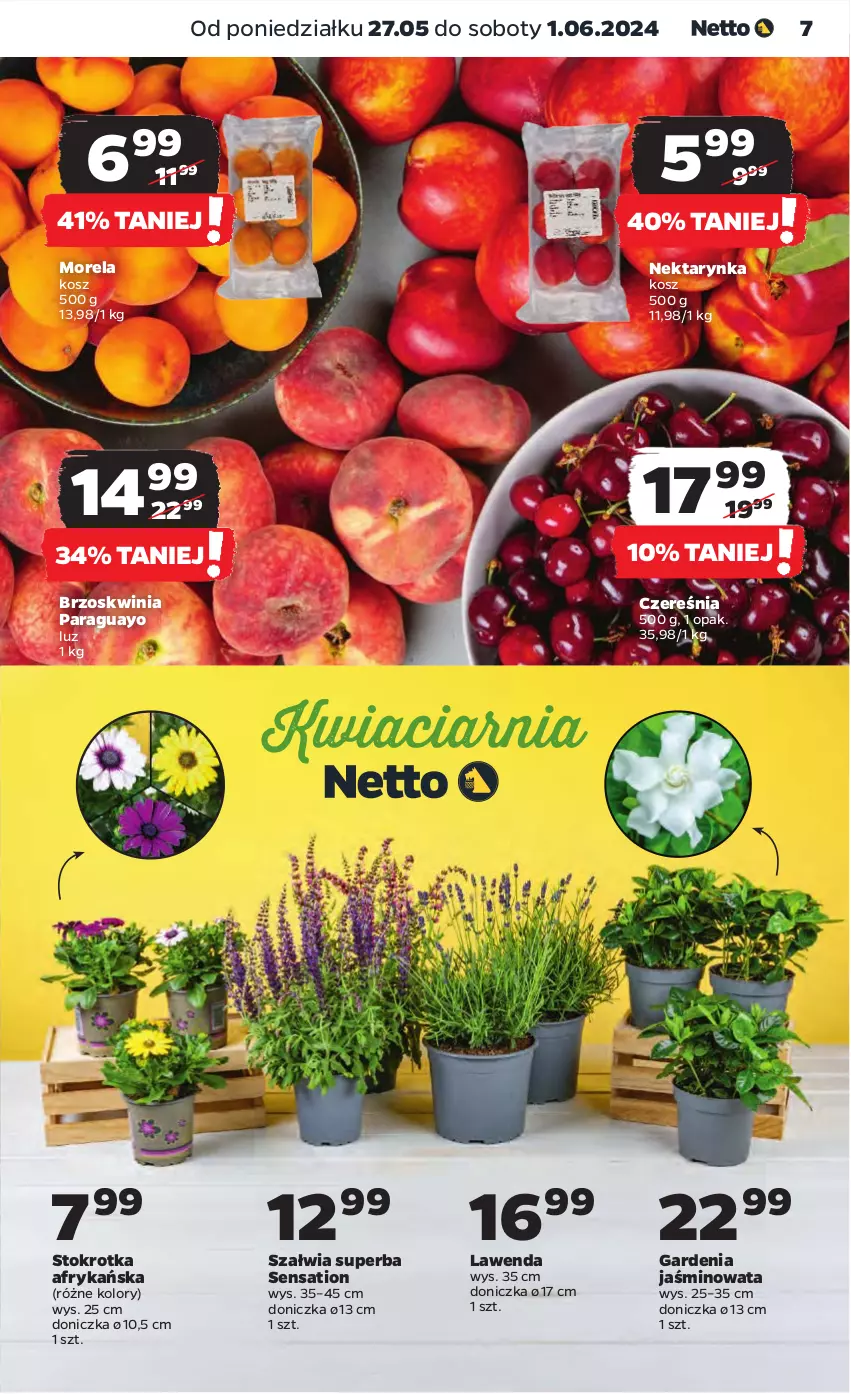 Gazetka promocyjna Netto - Artykuły spożywcze - ważna 27.05 do 01.06.2024 - strona 7 - produkty: Kosz, Morela, Nektar, Nektarynka, Sati