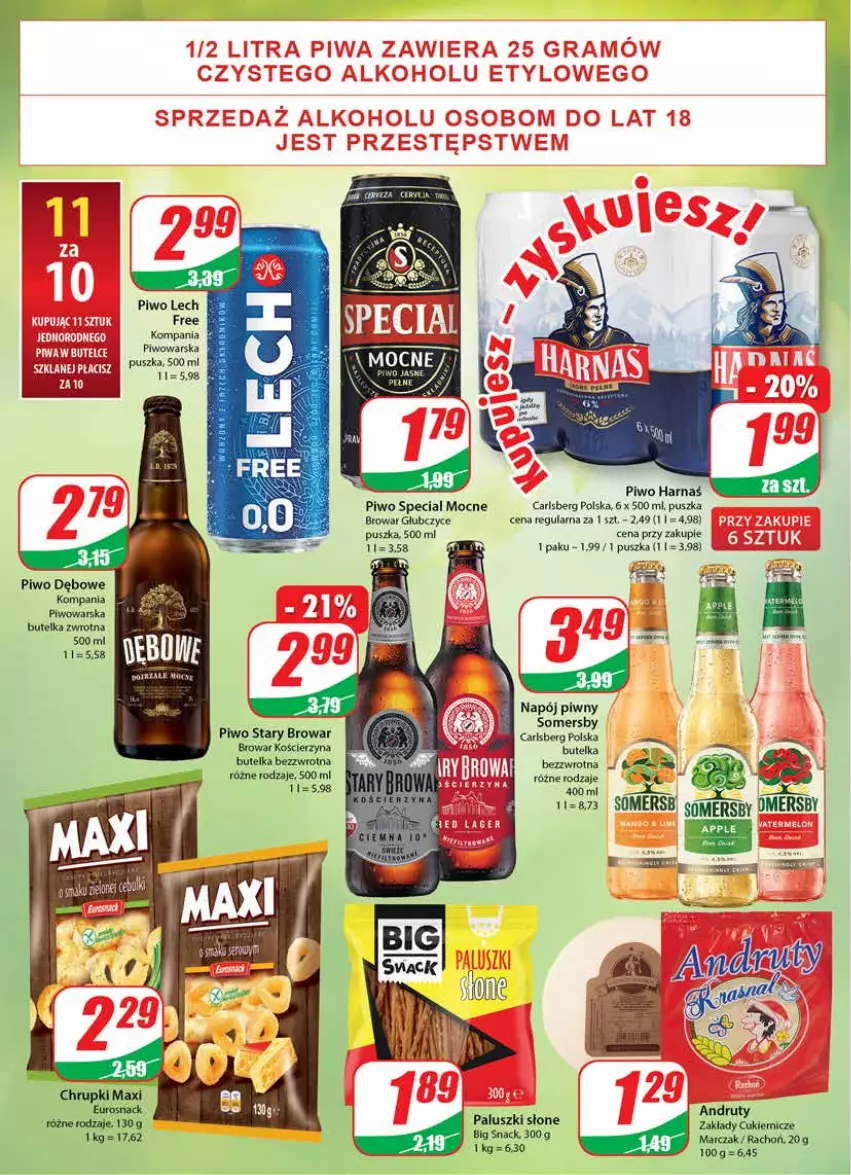 Gazetka promocyjna Dino - Gazetka - ważna 03.03 do 09.03.2021 - strona 16 - produkty: Carlsberg, Cukier, Harnaś, Napój, Piwo, Somersby