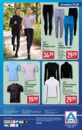 Gazetka promocyjna Aldi - Artykuły przemysłowe i tekstylia - Gazetka - ważna od 23.08 do 23.08.2025 - strona 14 - produkty: Por, Gin, Kosz, O nas, T-shirt, Koszulka, Legginsy, Biuro