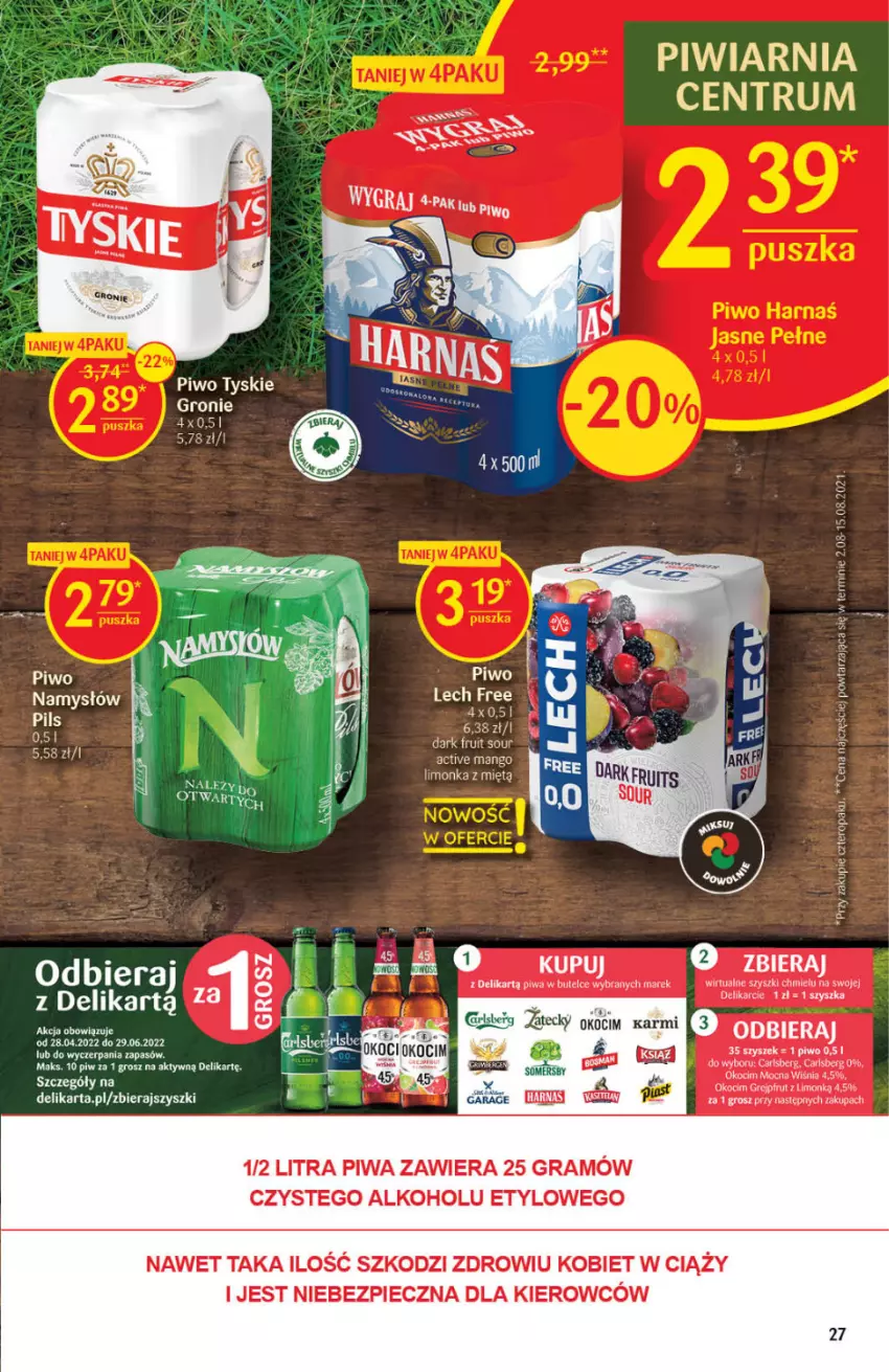 Gazetka promocyjna Delikatesy Centrum - Gazetka DC16 - ważna 28.04 do 04.05.2022 - strona 27 - produkty: Gra, Grejpfrut, Koc, Mango, Namysłów, Okocim, Piec, Piwa, Piwo, Por, Rum, Tyskie