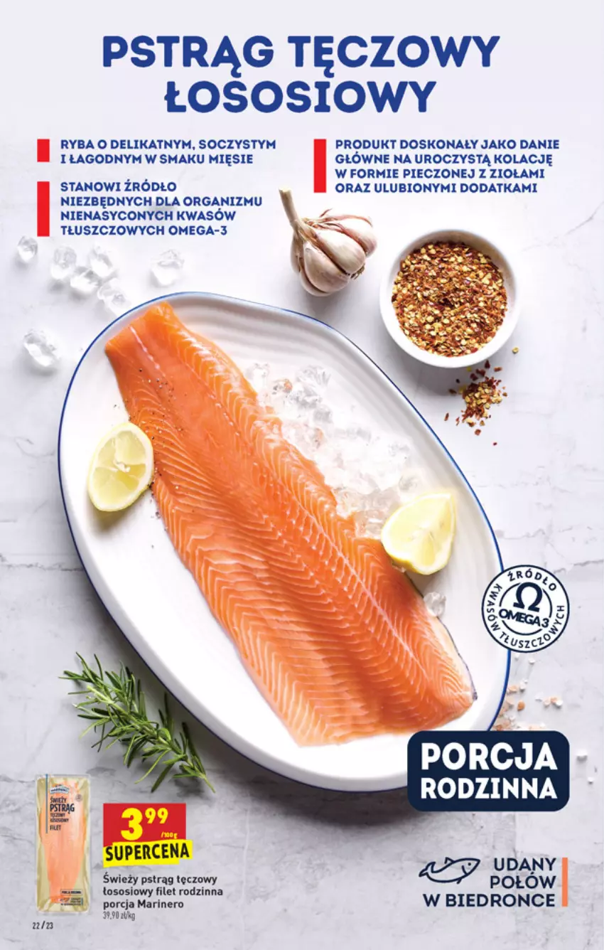 Gazetka promocyjna Biedronka - W tym tygodniu PL - ważna 04.03 do 10.03.2021 - strona 22 - produkty: Dron, Omega-3, Piec, Por, Pstrąg, Pstrąg tęczowy, Ryba, Sos