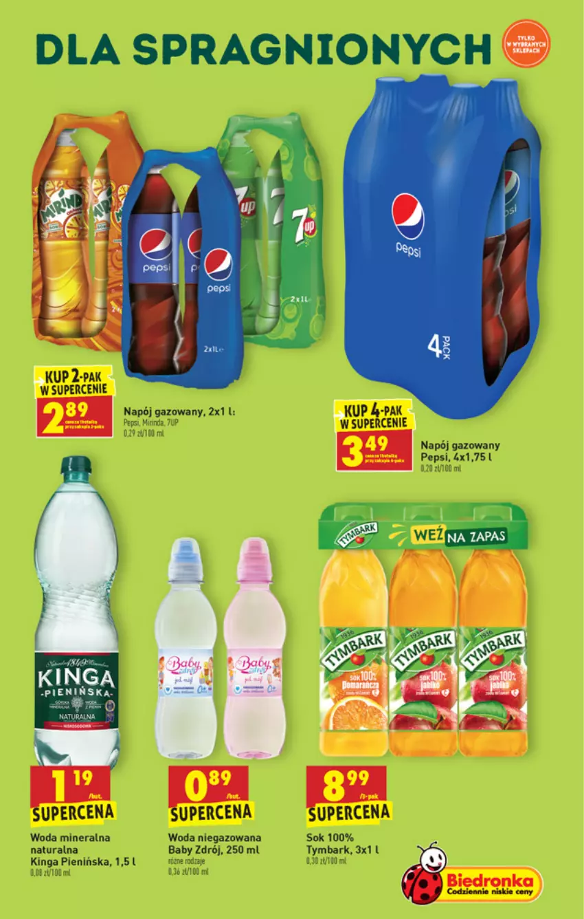 Gazetka promocyjna Biedronka - W tym tygodniu PL - ważna 04.03 do 10.03.2021 - strona 53 - produkty: Napój, Napój gazowany, Pepsi, Sok, Tymbark, Woda, Woda mineralna