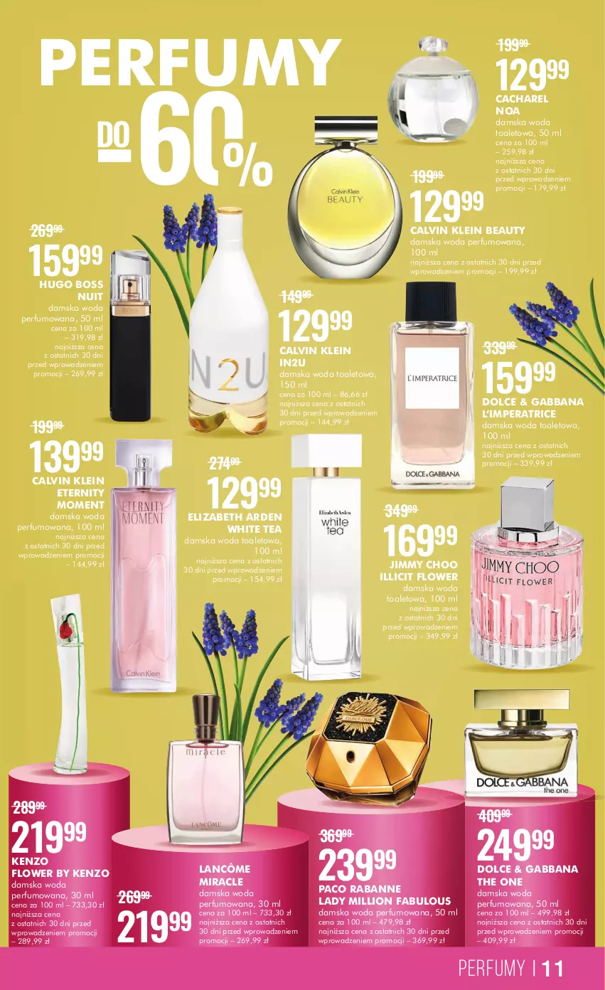 Gazetka promocyjna Super Pharm - Gazetka - ważna 16.05 do 31.05.2023 - strona 11 - produkty: Cacharel, Calvin Klein, Elizabeth Arden, Fa, Hugo Boss, Jimmy Choo, Kenzo, Lancôme, Lion, Paco Rabanne, Perfum, The ONE, Woda, Woda perfumowana, Woda toaletowa