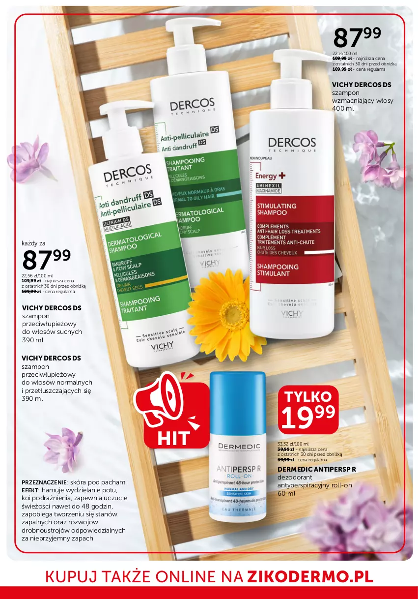 Gazetka promocyjna Ziko - Gazetka Ziko Dermo - ważna 20.03 do 02.04.2025 - strona 10 - produkty: Dermedic, Dezodorant, Szampon, Vichy