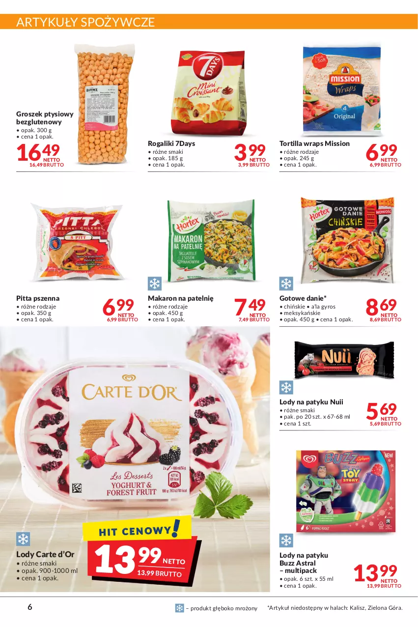 Gazetka promocyjna Makro - [Oferta promocyjna] Artykuły spożywcze i przemysłowe - ważna 31.05 do 13.06.2022 - strona 6 - produkty: Artykuły spożywcze, Groszek, Groszek ptysiowy, Gyros, Lody, Makaron, Rogal, Tortilla