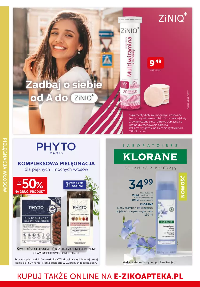 Gazetka promocyjna Ziko - Gazetka Ziko Dermo - ważna 09.04 do 22.04.2026 - strona 22 - produkty: Apteka, Klorane, Phyto, Pielęgnacja włosów, Ser, Suchy szampon, Suplement diety, SVR, Szampon