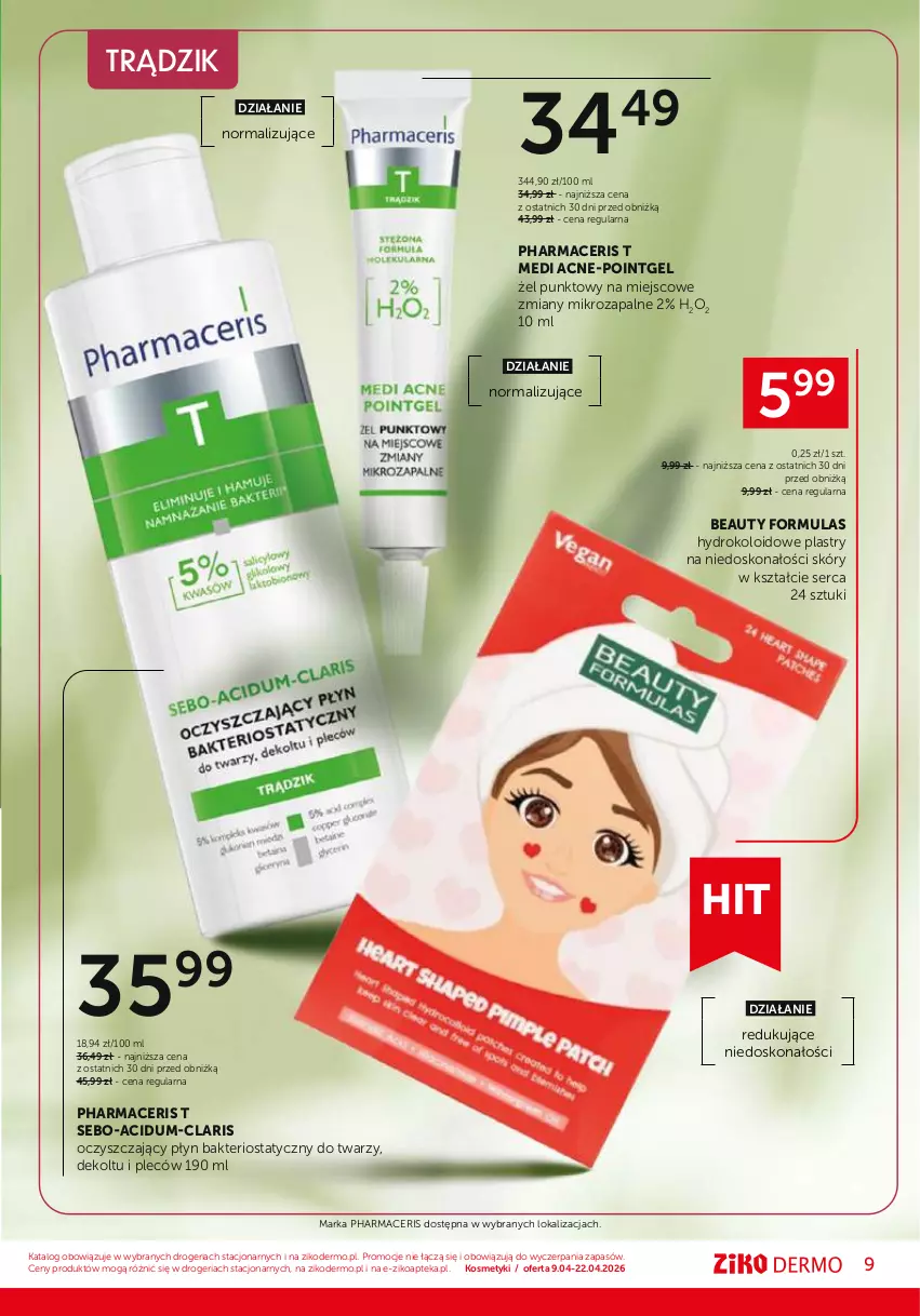 Gazetka promocyjna Ziko - Gazetka Ziko Dermo - ważna 09.04 do 22.04.2026 - strona 9 - produkty: Acer, Apteka, Pharmaceris, Ser