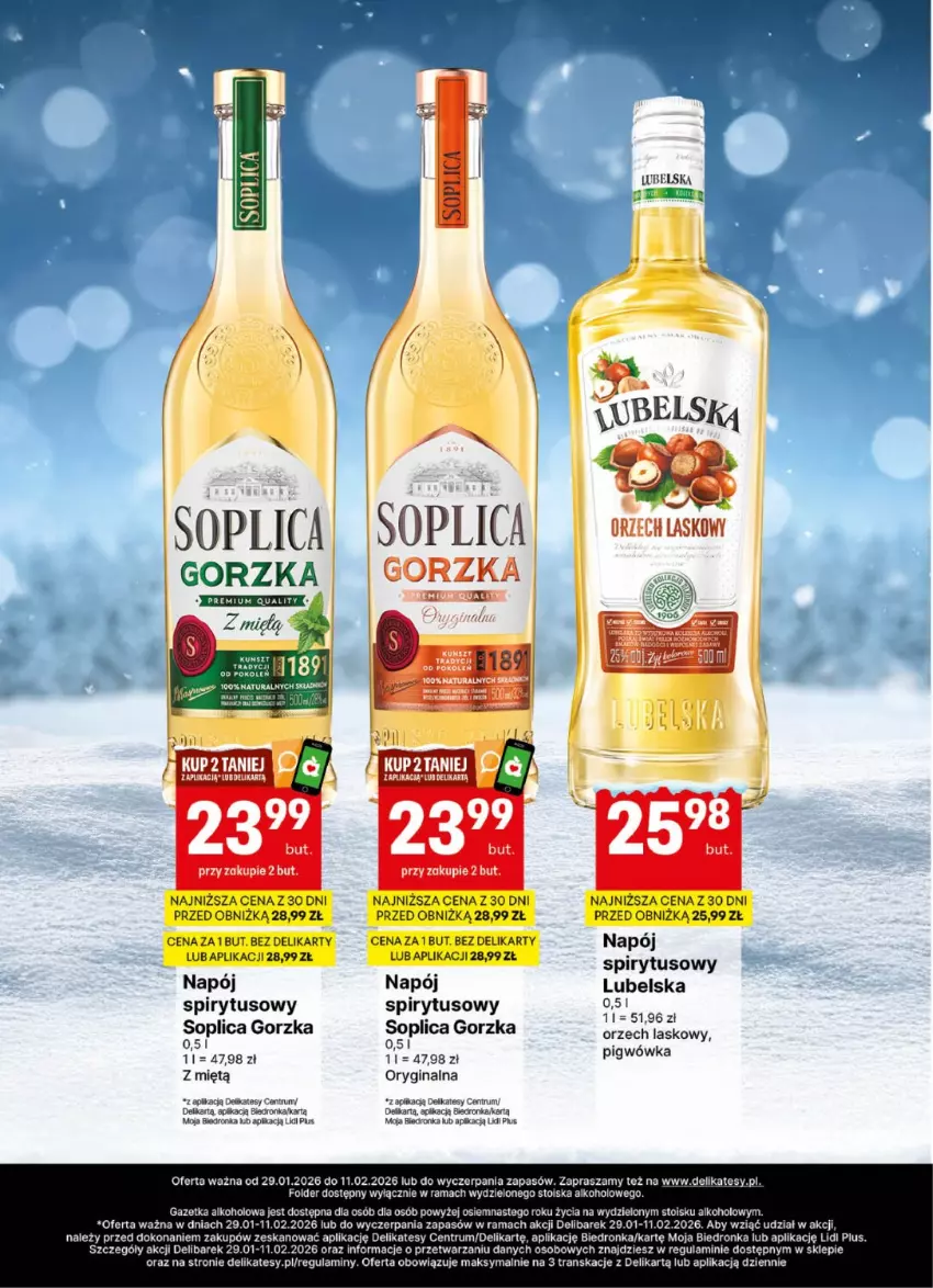 Gazetka promocyjna Delikatesy Centrum - Delibarek DC05-DC06 - ważna 29.01 do 11.02.2026 - strona 8 - produkty: Dron, Gin, Napój, Rama, Rum, Soplica, Tran