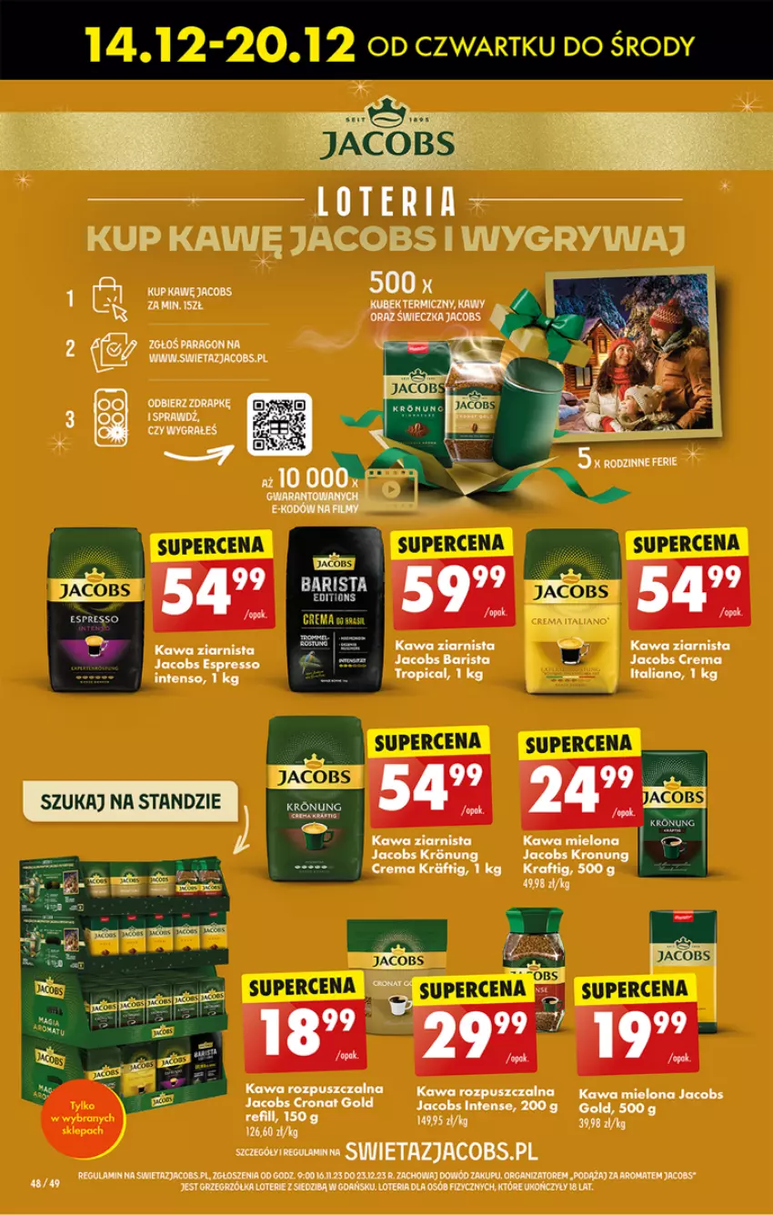 Gazetka promocyjna Biedronka - Od czwartku - ważna 14.12 do 20.12.2023 - strona 50 - produkty: Gra, Jacobs, Kawa, Kawa mielona, Kawa rozpuszczalna, Kawa ziarnista, Tropical