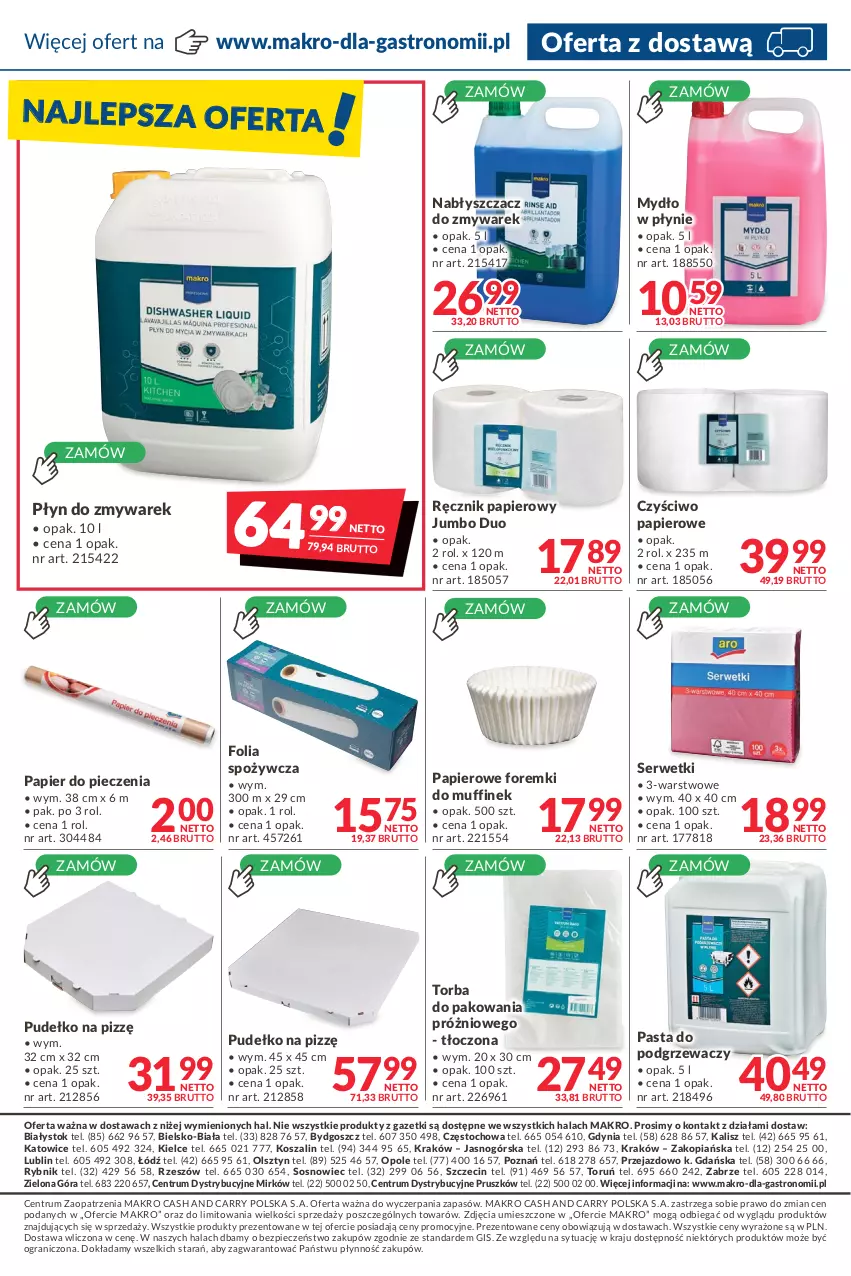 Gazetka promocyjna Makro - [Oferta promocyjna] Dostawy - ważna 07.01 do 07.02.2022 - strona 8 - produkty: Czyściwo papierowe, Foremki, Gra, Kosz, Mydło, Mydło w płynie, Papier, Papier do pieczenia, Piec, Pudełko, Ręcznik, Rum, Ser, Serwetki, Sos, Szal, Torba