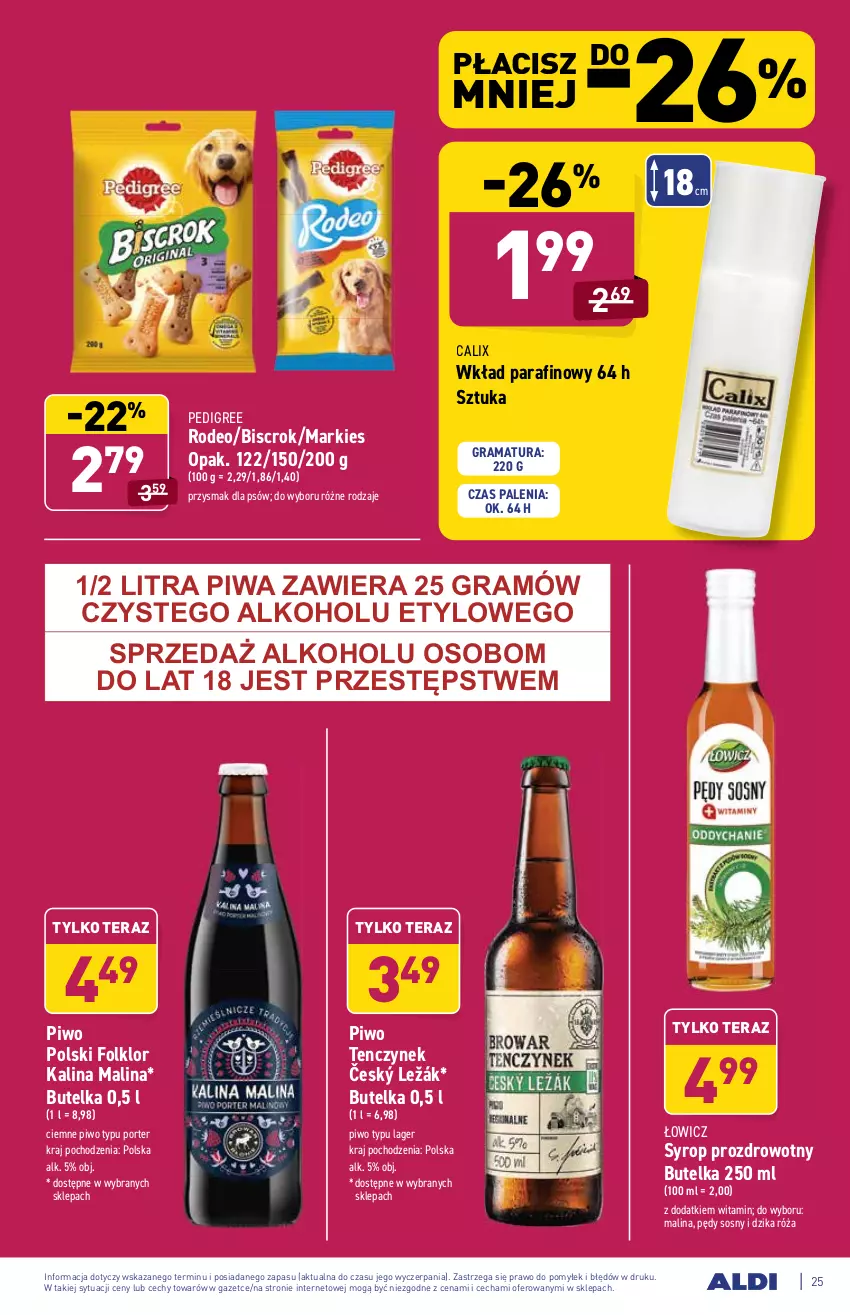 Gazetka promocyjna Aldi - ważna 25.10 do 30.10.2021 - strona 25 - produkty: Dzika róża, Gra, Pedigree, Piwa, Piwo, Por, Rama, Róża, Sos, Syrop, Tera