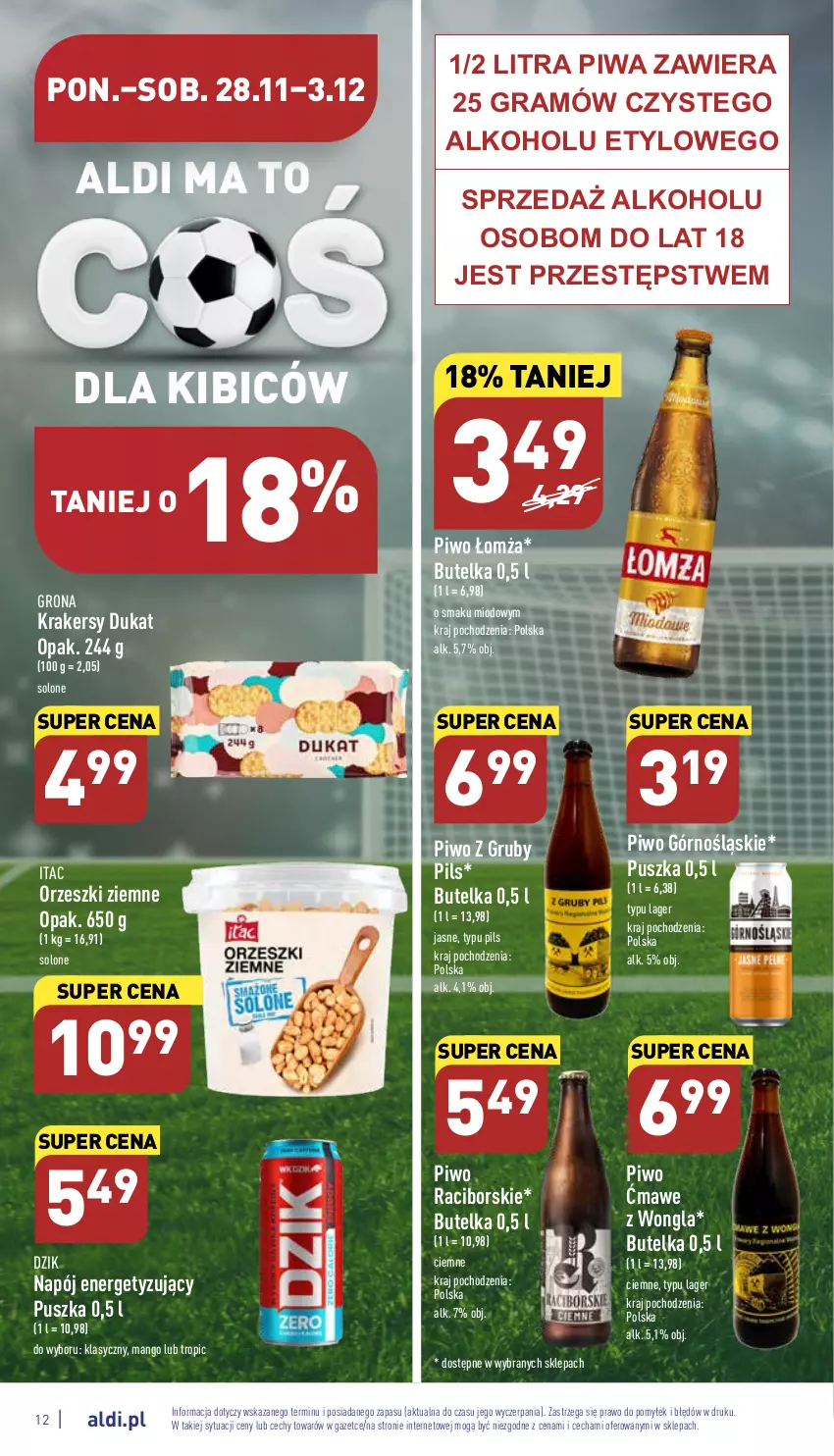 Gazetka promocyjna Aldi - Pełny katalog - ważna 28.11 do 03.12.2022 - strona 12 - produkty: BIC, Gra, Krakersy, Mango, Napój, Orzeszki, Orzeszki ziemne, Piwa, Piwo