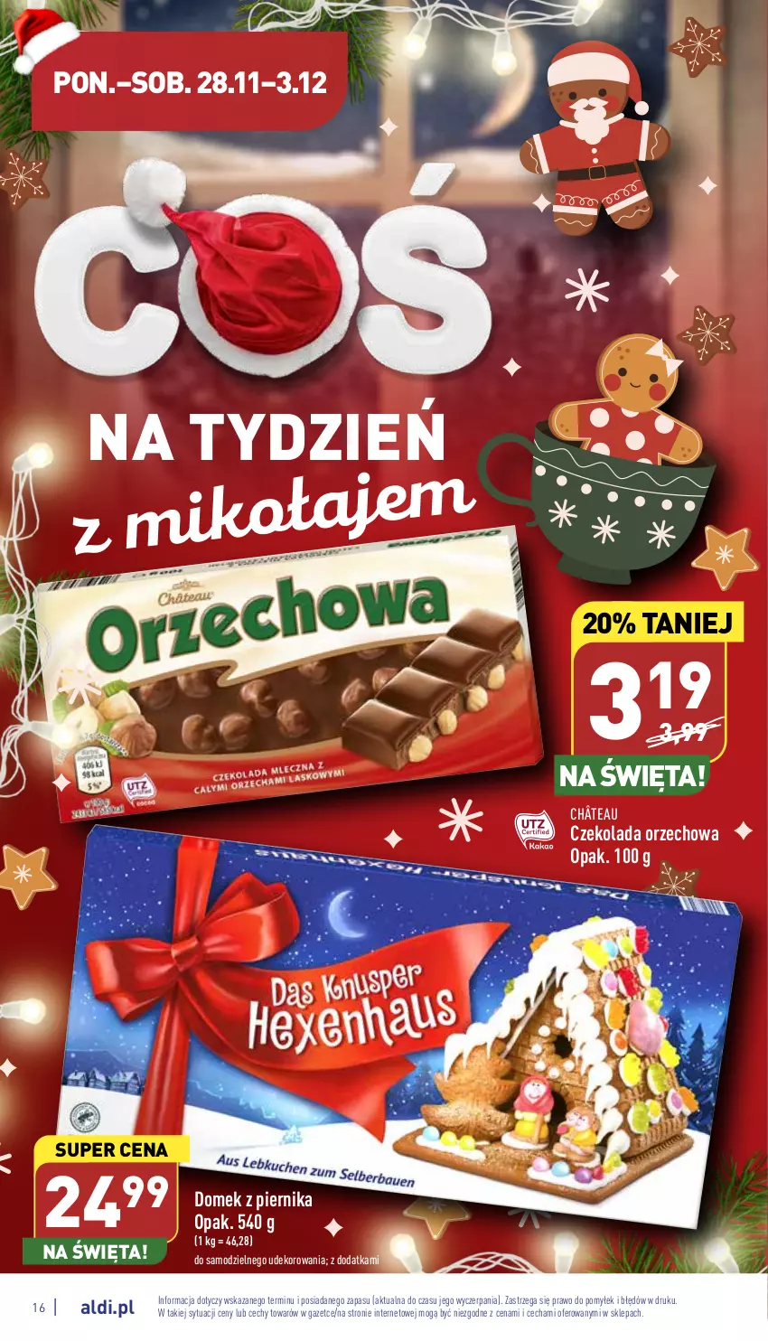 Gazetka promocyjna Aldi - Pełny katalog - ważna 28.11 do 03.12.2022 - strona 16 - produkty: Czekolada, Czekolada orzechowa, Piernik