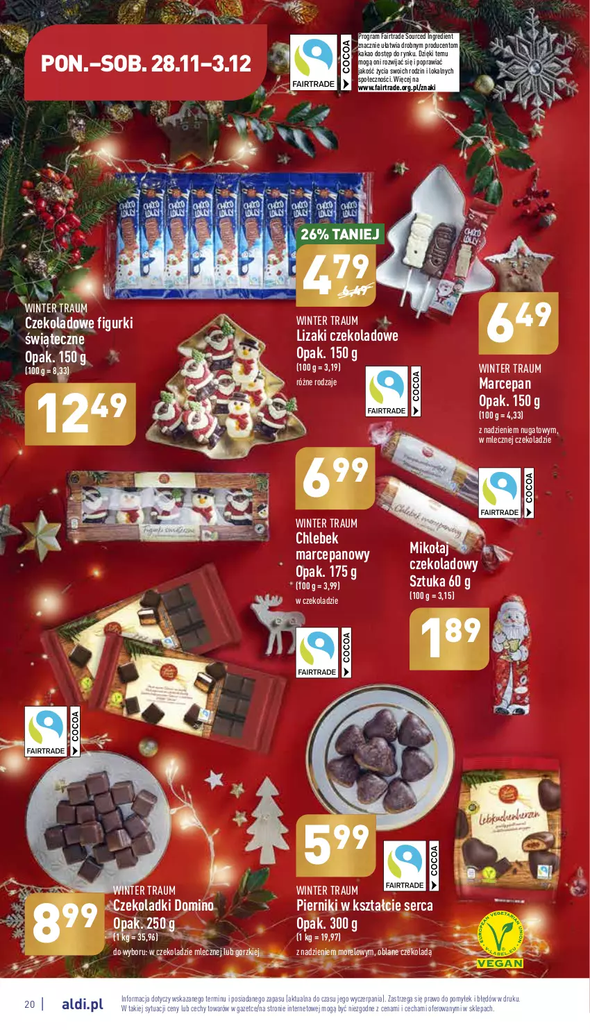 Gazetka promocyjna Aldi - Pełny katalog - ważna 28.11 do 03.12.2022 - strona 20 - produkty: Chleb, Fa, Gra, Kakao, Lizaki, Lizaki czekoladowe, Piernik, Ser