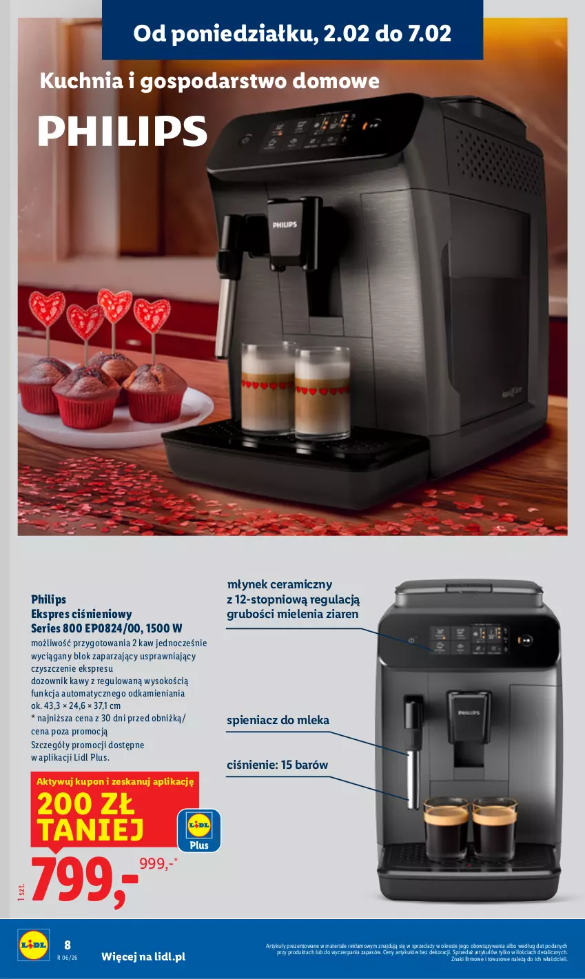 Gazetka promocyjna Lidl - GAZETKA - ważna 02.02 do 07.02.2026 - strona 8 - produkty: Dozownik, Kuchnia, Młynek, Philips, Ser, Sok, Top
