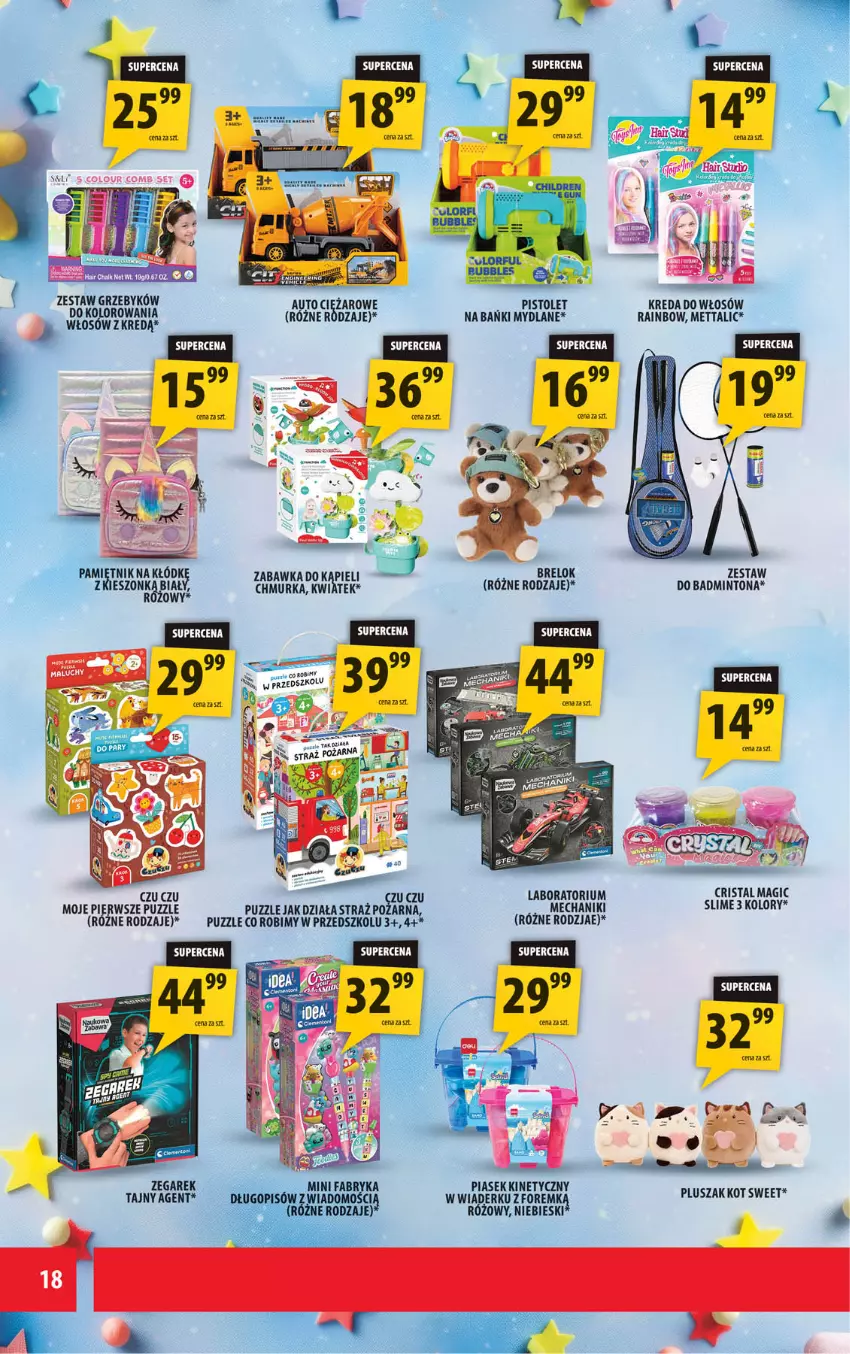 Gazetka promocyjna Arhelan - Gazetka - ważna 22.05 do 31.05.2026 - strona 18 - produkty: Dada, Fa, Pamiętnik, Piasek kinetyczny, Pistolet, Pluszak, Puzzle, Straż pożarna