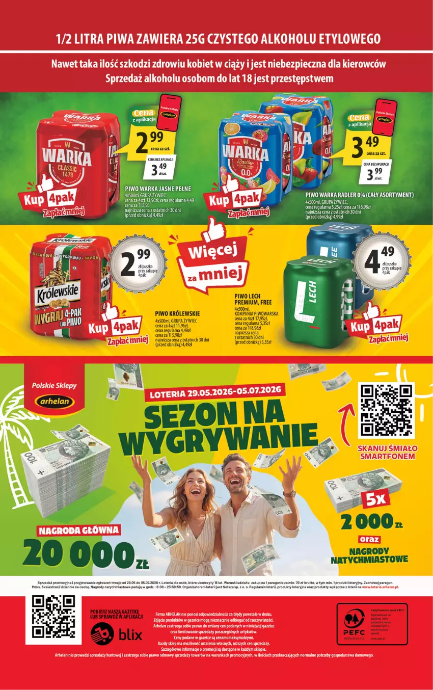 Gazetka promocyjna Arhelan - Gazetka - ważna 22.05 do 31.05.2026 - strona 20 - produkty: Królewski, Lech Premium, Piec, Piwa, Piwo, Smartfon