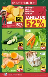 Gazetka promocyjna Aldi - Farmer ALDIK poleca świeże owoce i warzywa - Gazetka - ważna od 16.11 do 16.11.2024 - strona 2 - produkty: Kurkuma, Warzywa, Grzyby, Warzywa i owoce, Ziemniaki, Owoce