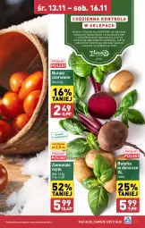 Gazetka promocyjna Aldi - Farmer ALDIK poleca świeże owoce i warzywa - Gazetka - ważna od 16.11 do 16.11.2024 - strona 5 - produkty: Ziemniaki, Buraki, Bazyl, Bazylia