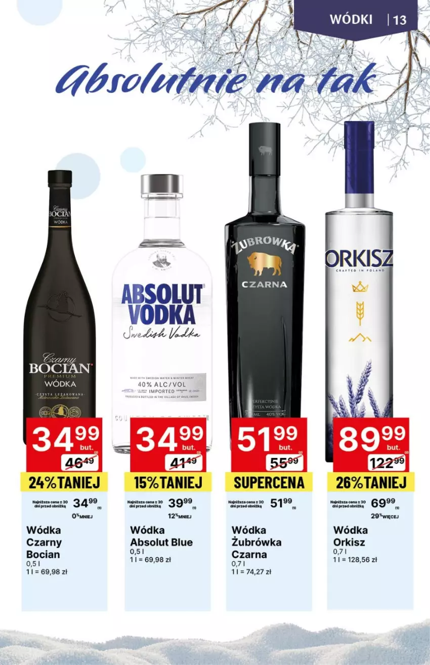 Gazetka promocyjna Delikatesy Centrum - DeliBarek DC49/DC50 - ważna 14.12.2023 do 03.01.2024 - strona 13 - produkty: Absolut, Por, Wódka