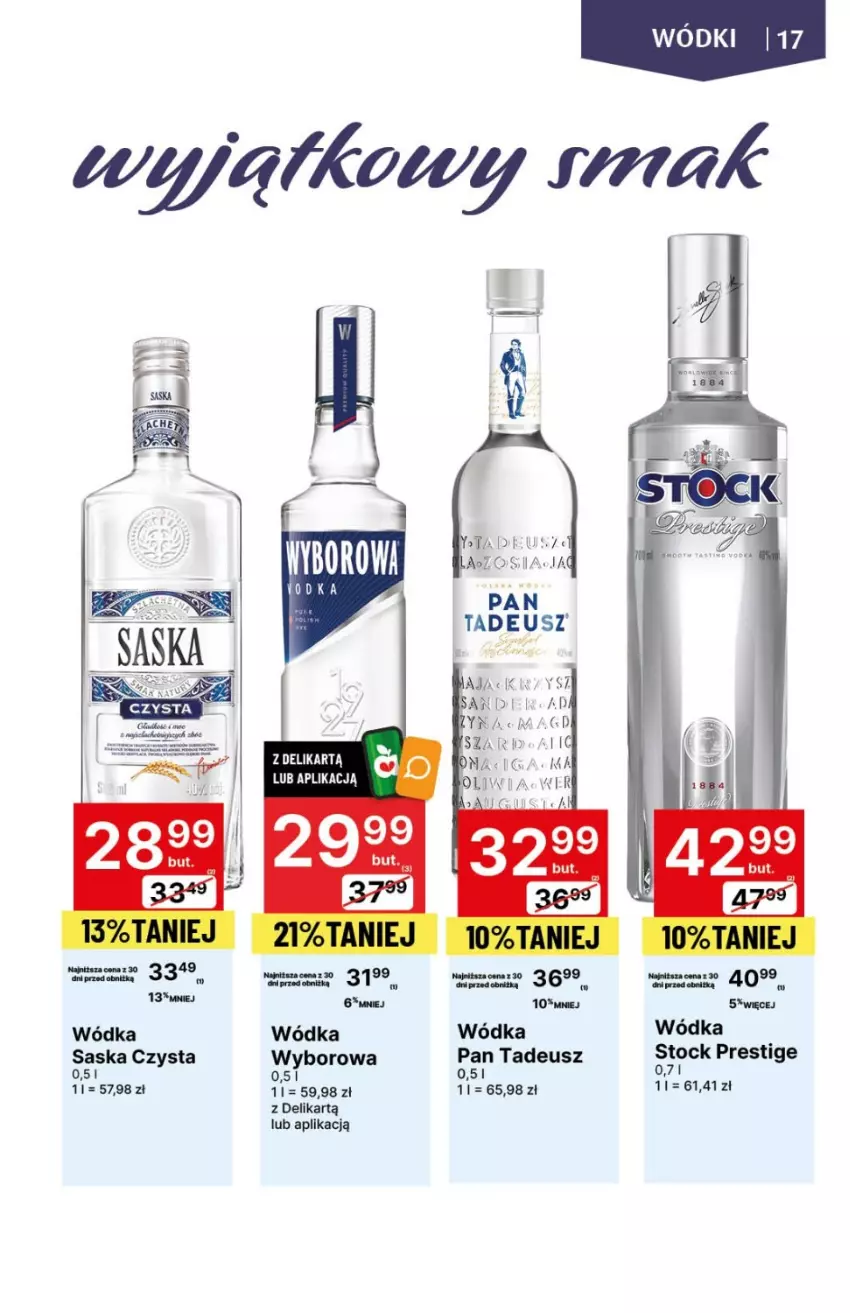 Gazetka promocyjna Delikatesy Centrum - DeliBarek DC49/DC50 - ważna 14.12.2023 do 03.01.2024 - strona 17 - produkty: Rum, Saska, Stock, Wódka, Wyborowa