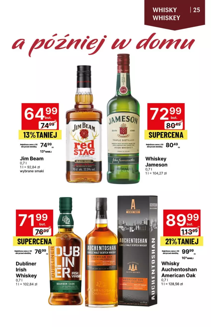 Gazetka promocyjna Delikatesy Centrum - DeliBarek DC49/DC50 - ważna 14.12.2023 do 03.01.2024 - strona 25 - produkty: Jameson, Jim Beam, Whiskey, Whisky