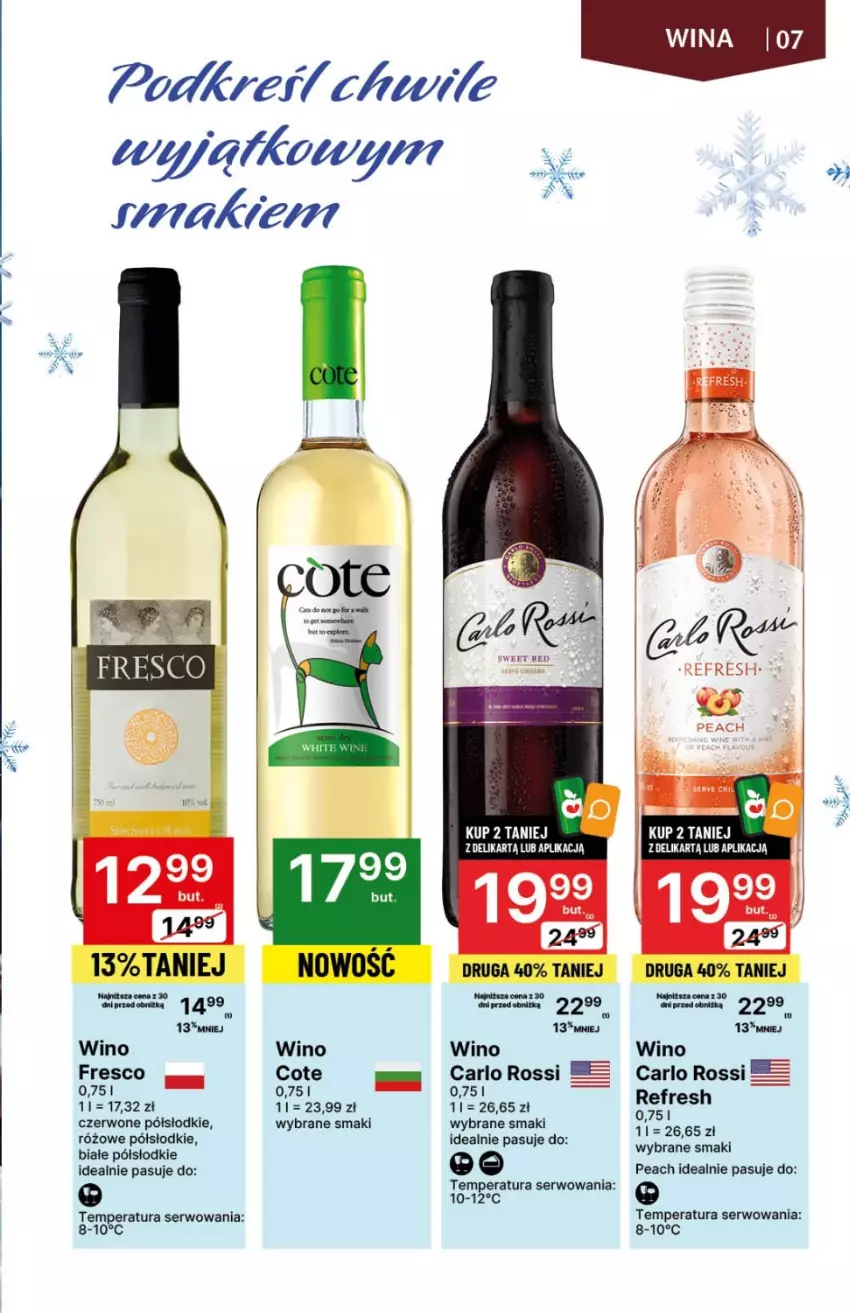 Gazetka promocyjna Delikatesy Centrum - DeliBarek DC49/DC50 - ważna 14.12.2023 do 03.01.2024 - strona 7 - produkty: Carlo Rossi, Fresco, Ser, Wino