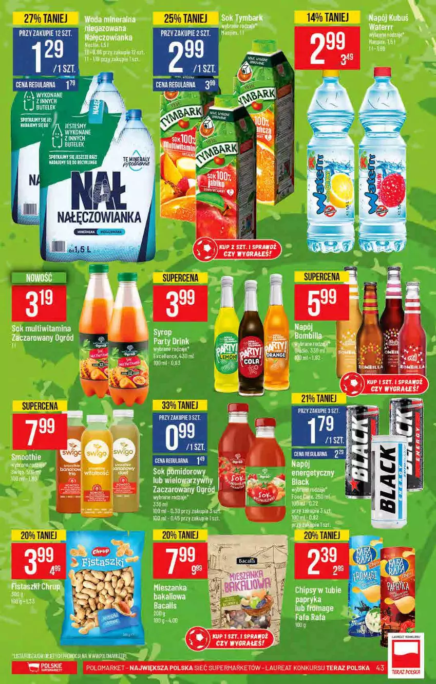 Gazetka promocyjna PoloMarket - Gazetka pomocyjna - ważna 30.06 do 06.07.2021 - strona 43 - produkty: Gra, Laur, Nałęczowianka, Tera