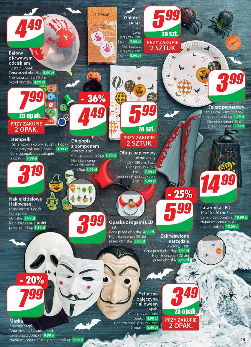 Gazetka promocyjna Dino - Gazetka 43 / 2024 - ważna 23.10 do 29.10.2024 - strona 15 - produkty: Długopis, Klej, Latarenka, Latarenka LED