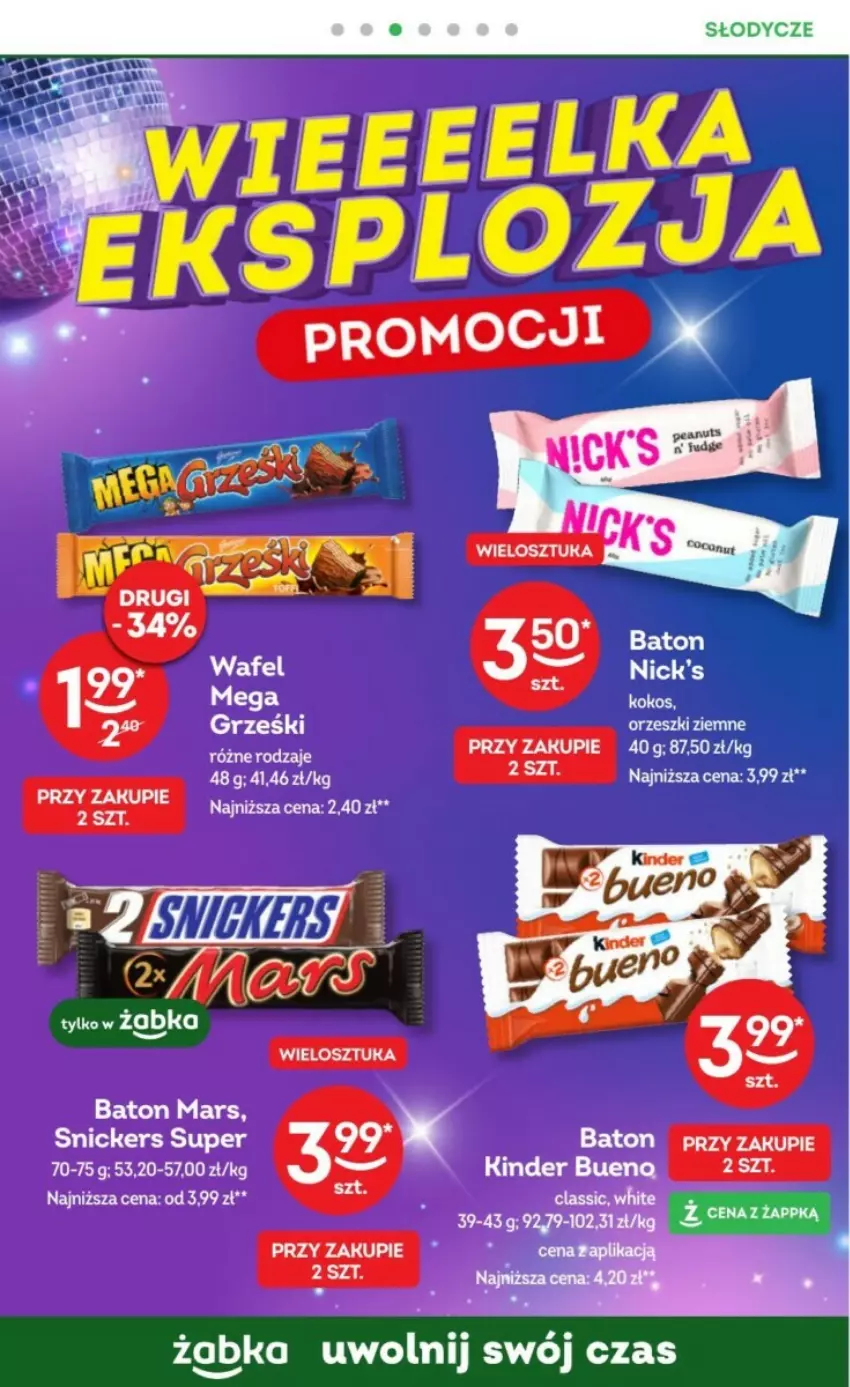 Gazetka promocyjna Żabka - ważna 17.01 do 30.01.2024 - strona 17 - produkty: Baton, Grześki, Mars, Snickers