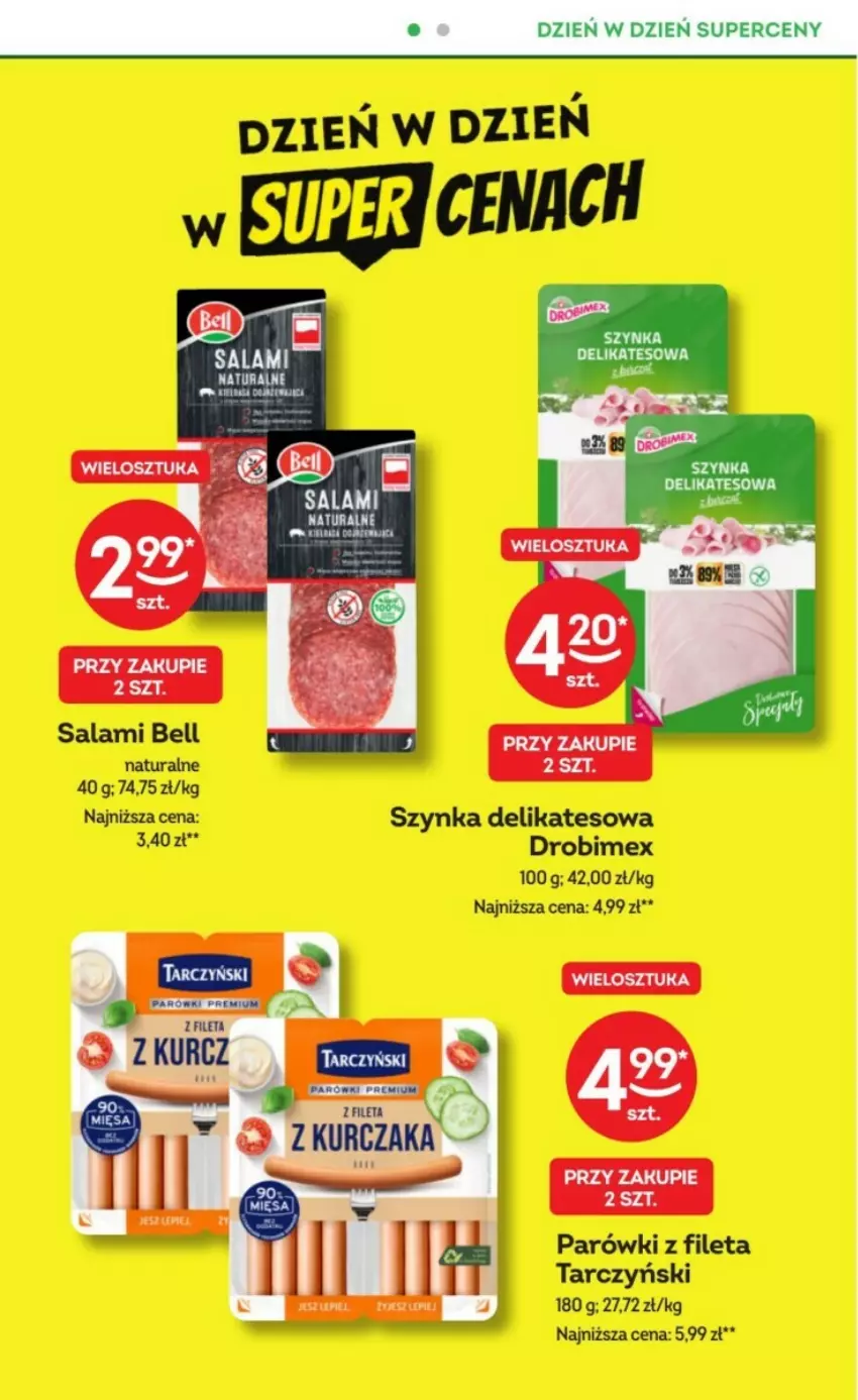 Gazetka promocyjna Żabka - ważna 17.01 do 30.01.2024 - strona 30 - produkty: Bell, Drobimex, Parówki, Salami, Szynka, Szynka delikatesowa, Tarczyński