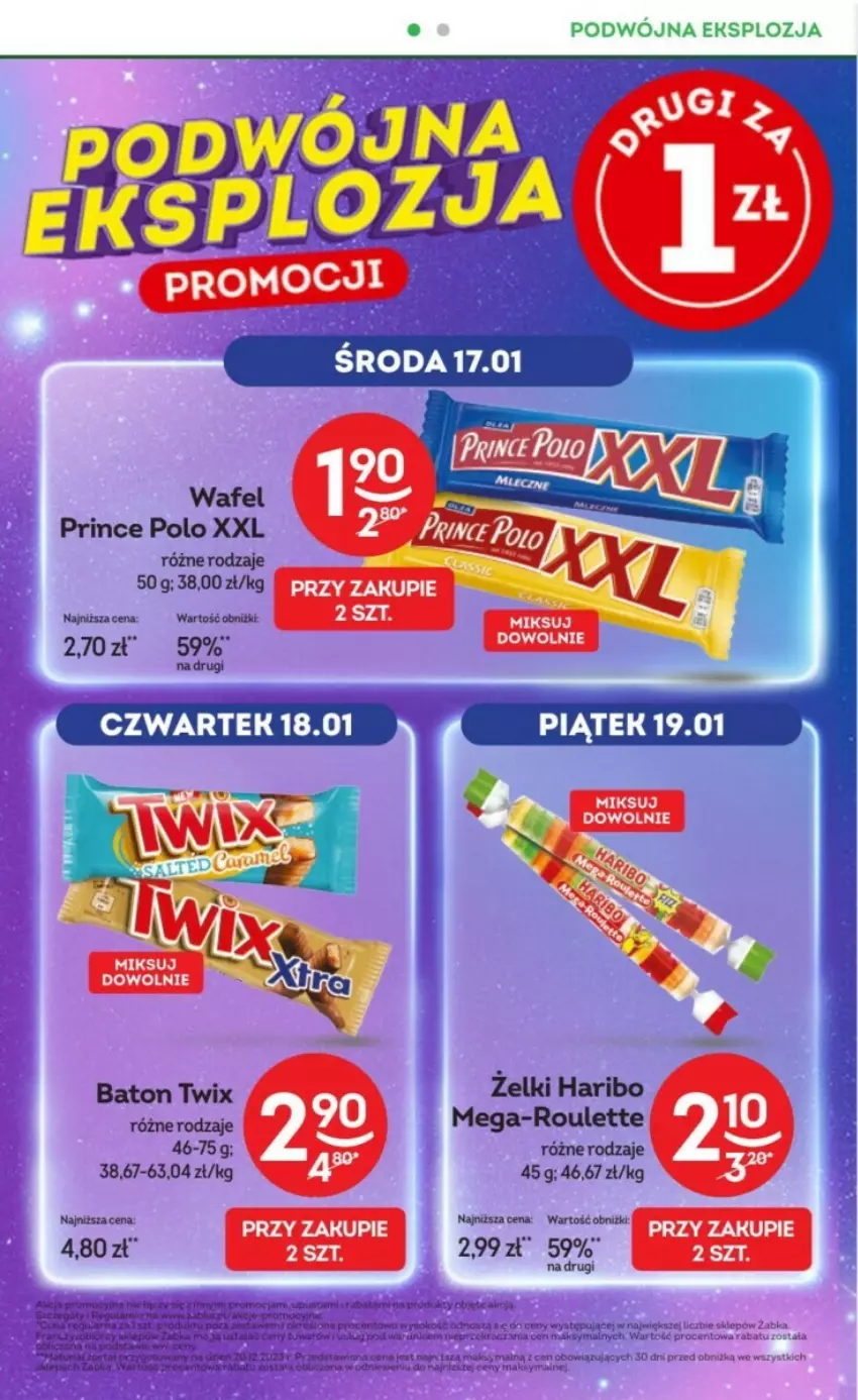 Gazetka promocyjna Żabka - ważna 17.01 do 30.01.2024 - strona 34 - produkty: Haribo, Prince Polo