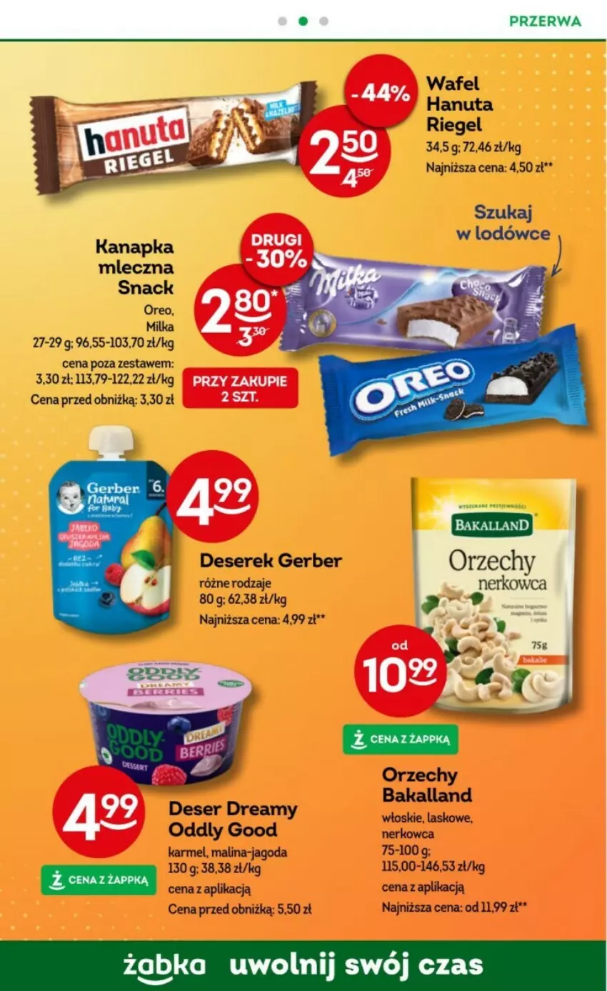 Gazetka promocyjna Żabka - ważna 17.01 do 30.01.2024 - strona 40 - produkty: Bakalland, Deser, Gerber, Milka, Oreo, Ser, Serek