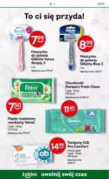 Gazetka promocyjna Żabka - Gazetka - ważna od 30.01 do 30.01.2024 - strona 49 - produkty: Gillette Venus, Pampers, Papier, Tampony, Papier toaletowy, Velvet, Venus, Szynka, Chusteczki, Gillette, Maszynka, O.B.