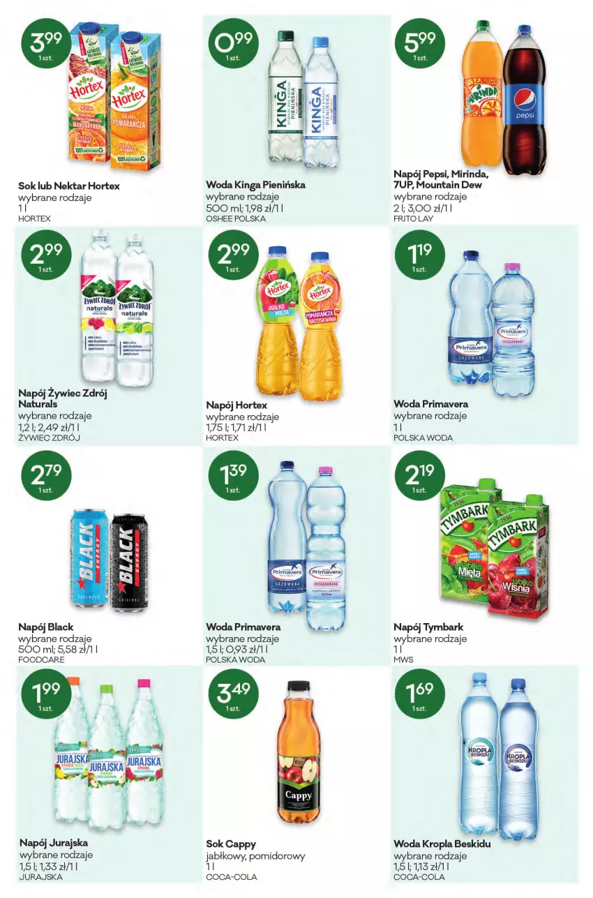 Gazetka promocyjna Groszek - Gazetka - ważna 18.11 do 30.11.2021 - strona 10 - produkty: Cappy, Coca-Cola, Hortex, Lack, Mirinda, Napój, Nektar, Oshee, Pepsi, Prima, Primavera, Sok, Tymbark, Woda