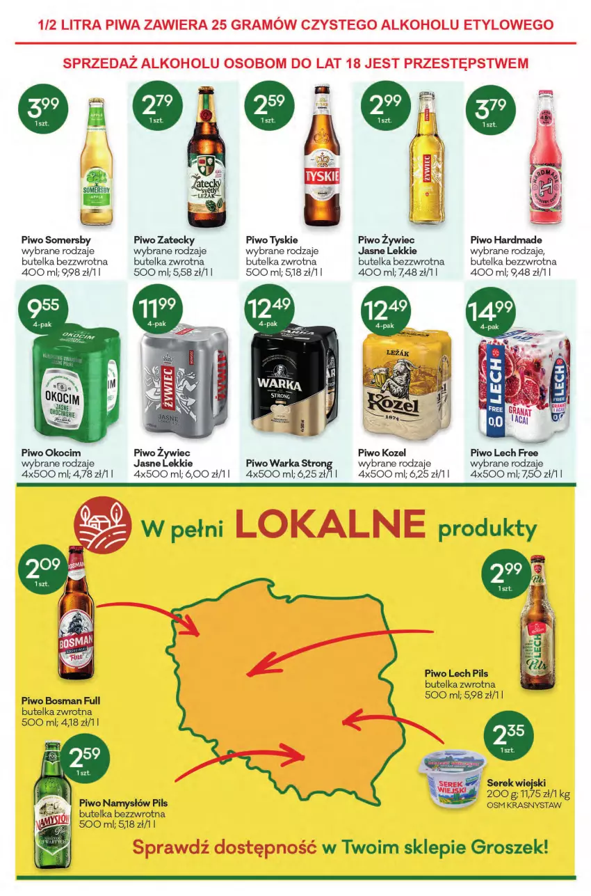 Gazetka promocyjna Groszek - Gazetka - ważna 18.11 do 30.11.2021 - strona 11 - produkty: Gra, Groszek, Koc, Kozel, Namysłów, Okocim, Piwa, Piwo, Somersby, Tyskie, Warka