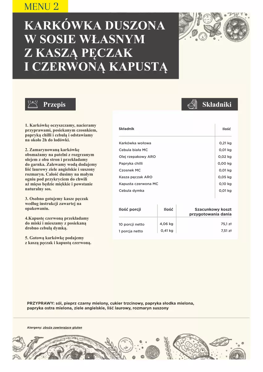 Gazetka promocyjna Makro - [Oferta specjalna] PrzyGOTUJ apetyczne menu! - ważna 01.03 do 31.03.2022 - strona 29 - produkty: Cebula, Cebula biała, Cukier, Cukier trzcinowy, Czosnek, Kapustą, Kasza, Kosz, Laur, Mięso, Olej, Olej rzepakowy, Papryka, Papryka słodka, Pieprz, Por, Przyprawy, Sól, Sos, Ziele angielskie