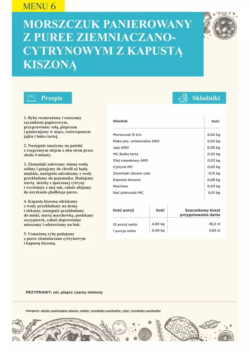 Gazetka promocyjna Makro - [Oferta specjalna] PrzyGOTUJ apetyczne menu! - ważna 01.03 do 31.03.2022 - strona 72 - produkty: Bułka, Bułka tarta, Cytryny, Jaja, Kapustą, Kosz, Mąka, Mleko, Nuty, Olej, Olej rzepakowy, Papier, Pieprz, Pojemnik, Por, Przyprawy, Pur, Ręcznik, Sok, Sól, Tarta, Ziemniaki