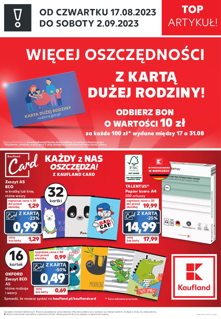 Gazetka promocyjna Kaufland - Zapowiedź oferty - ważna 10.08 do 16.08.2023 - strona 1 - produkty: Gra, Papier, Ser, Top