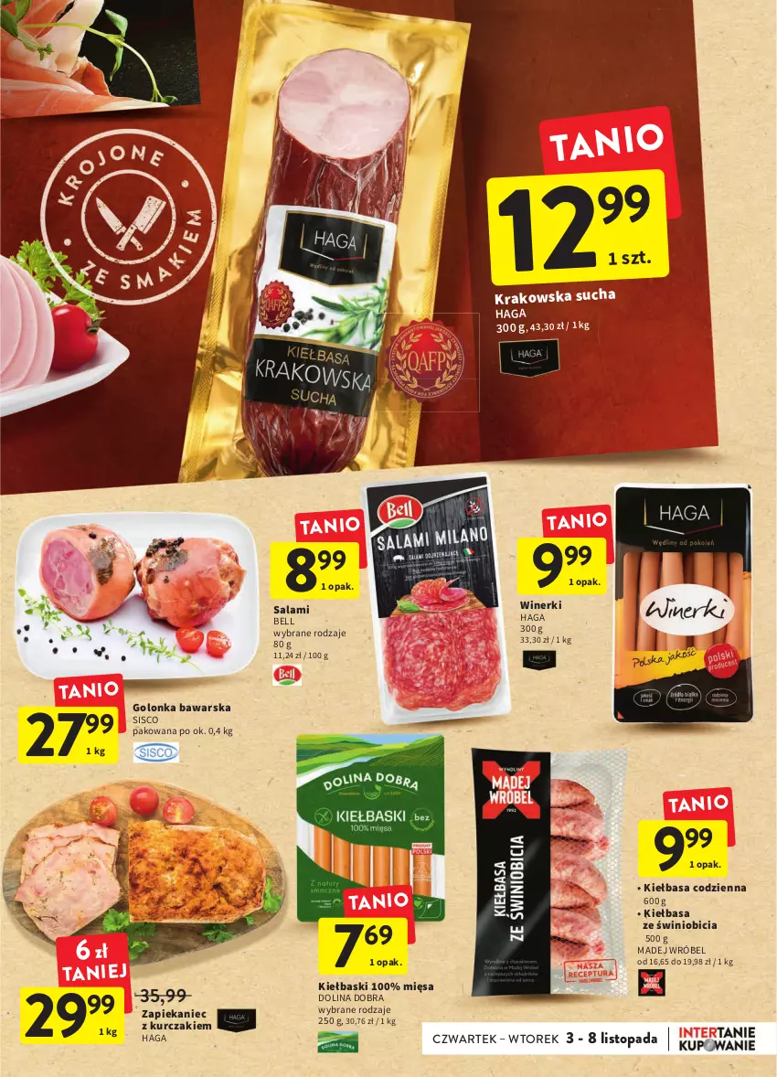 Gazetka promocyjna Intermarche - Gazetka Intermarche - ważna 03.11 do 08.11.2022 - strona 17 - produkty: Bell, BIC, Kiełbasa, Kurczak, Madej Wróbel, Salami, Top