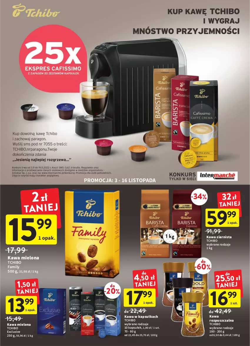 Gazetka promocyjna Intermarche - Gazetka Intermarche - ważna 03.11 do 08.11.2022 - strona 27 - produkty: Fa, Kawa, Kawa mielona, Kawa rozpuszczalna, Kawa ziarnista, Tchibo, Tchibo Family