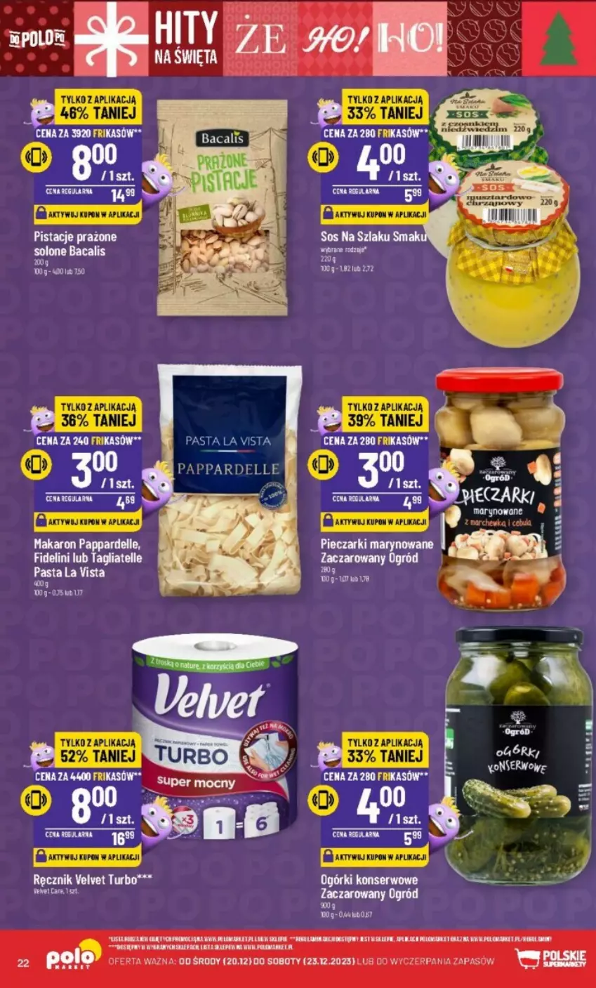 Gazetka promocyjna PoloMarket - ważna 20.12 do 23.12.2023 - strona 15 - produkty: Dell, Makaron, Ogórki konserwowe, Ogród, Piec, Pistacje, Ser, Tagliatelle